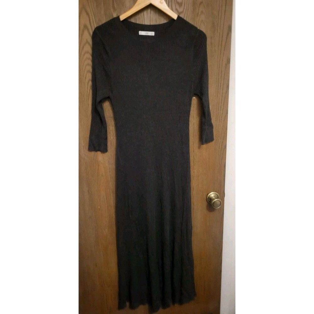 MNG Basics by Mango Womens Gray Knit Sweater Dress Size Medium